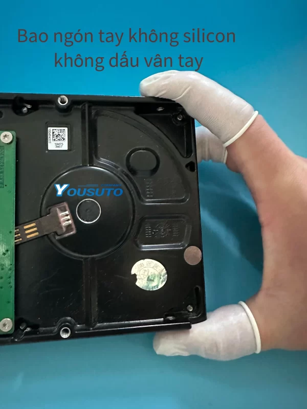 Bao ngón tay không silicon, không dấu vân tay dành cho phòng sạch Class 100, phù hợp với ngành quang học, bán dẫn, xử lý phim nền. Không để lại vết, không chứa silicon, chống tĩnh điện, không gây ô nhiễm, an toàn cho linh kiện nhạy cảm.